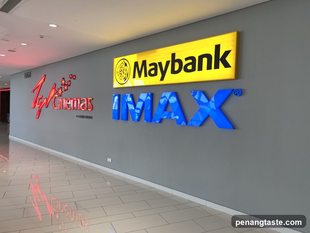 Maybank and IMAX signage
