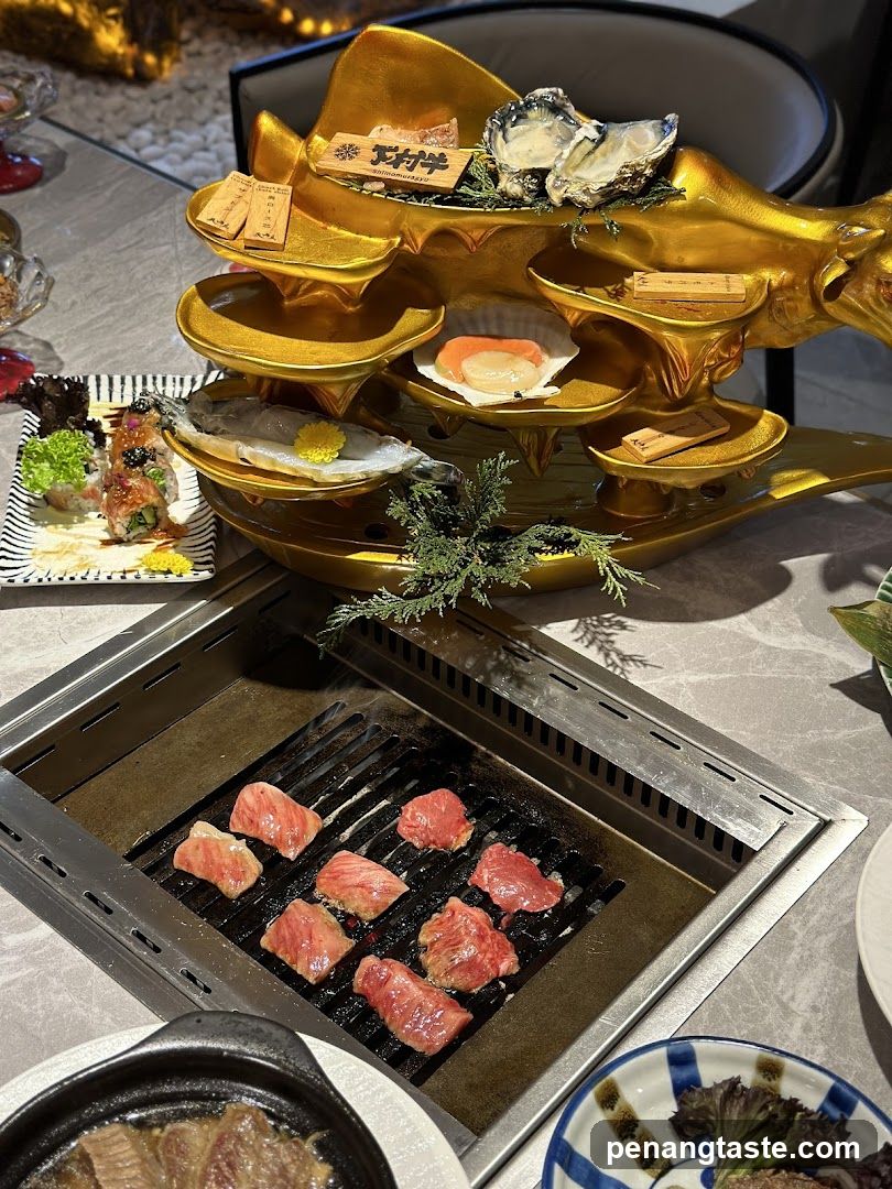 Grilling Meat and Seafood Platter