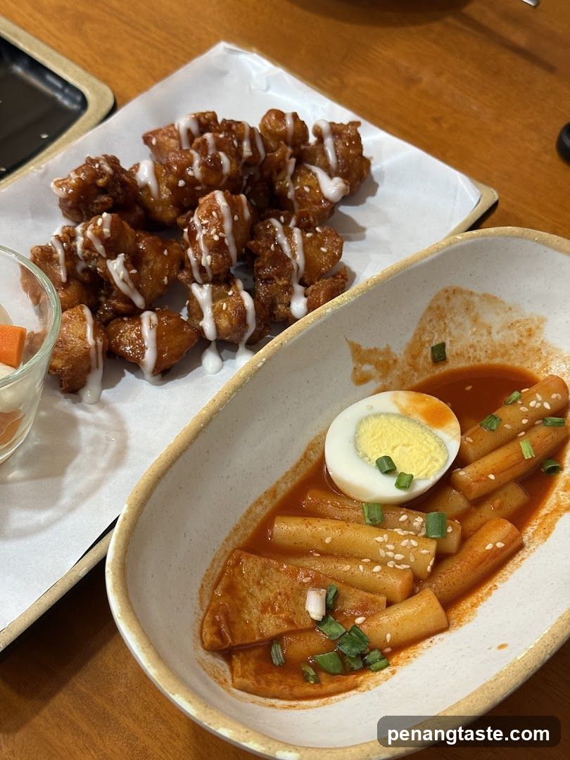 Korean Fried Chicken and Tteokbokki