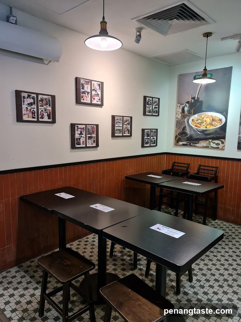 Restaurant Interior with Photos and Food Poster