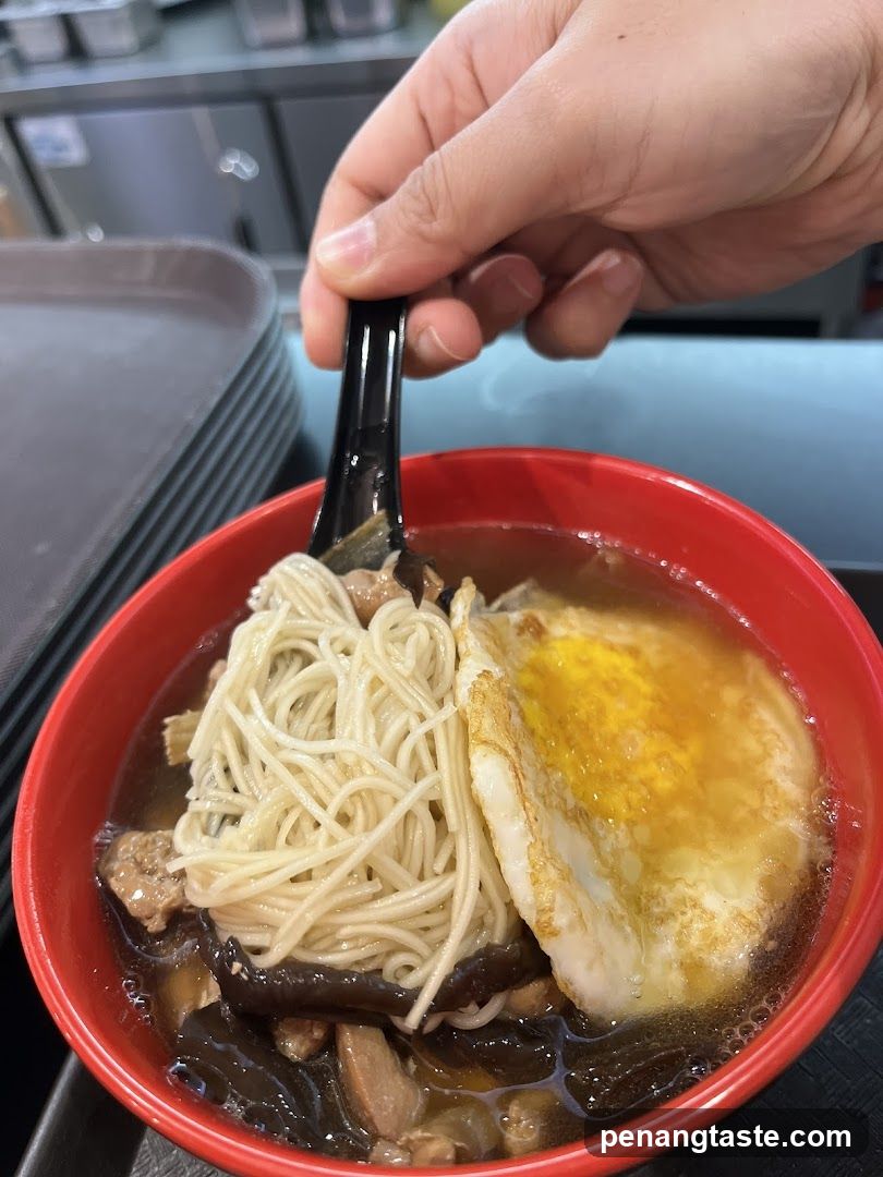 Noodle Soup with Fried Egg