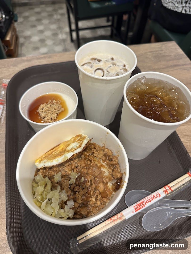 Meal with drinks