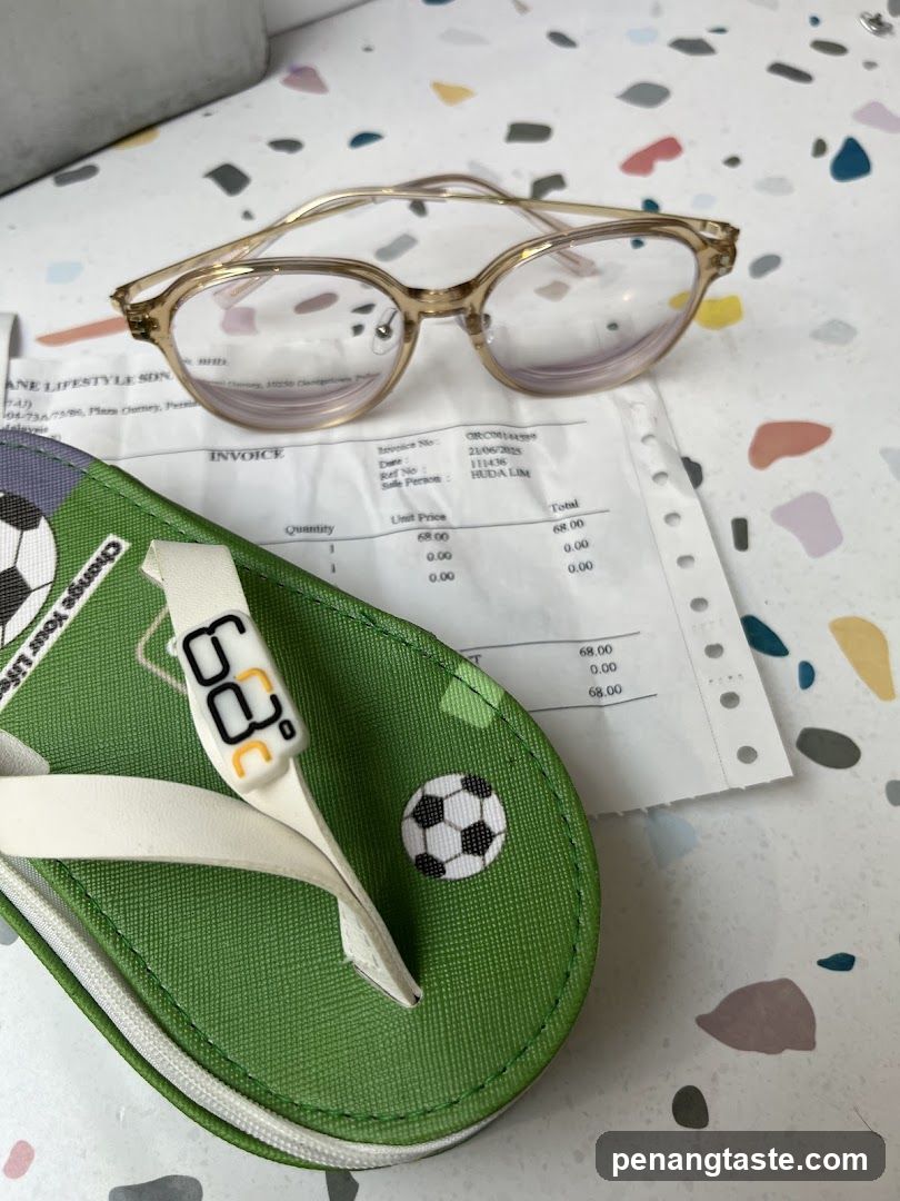 Eyeglasses and Invoice