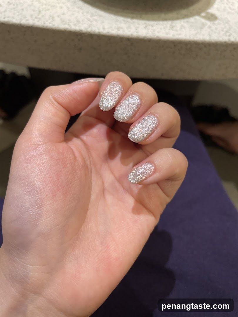 Sparkling Silver Nails