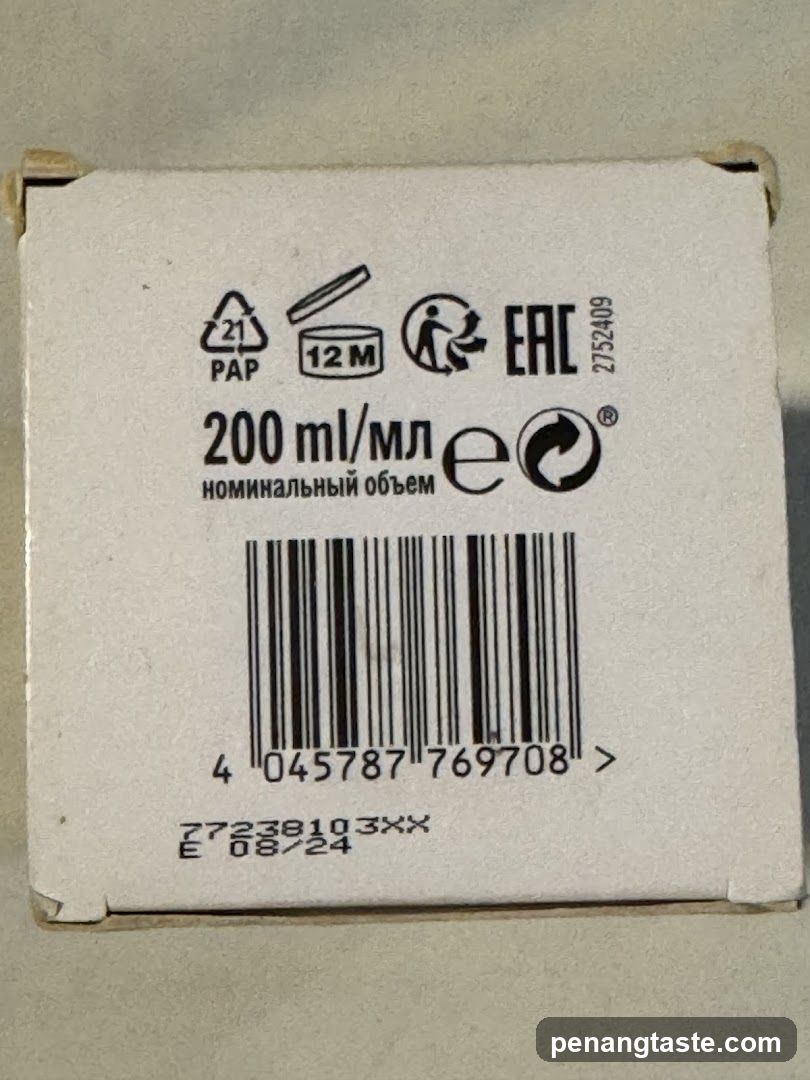 Product Packaging with Barcode