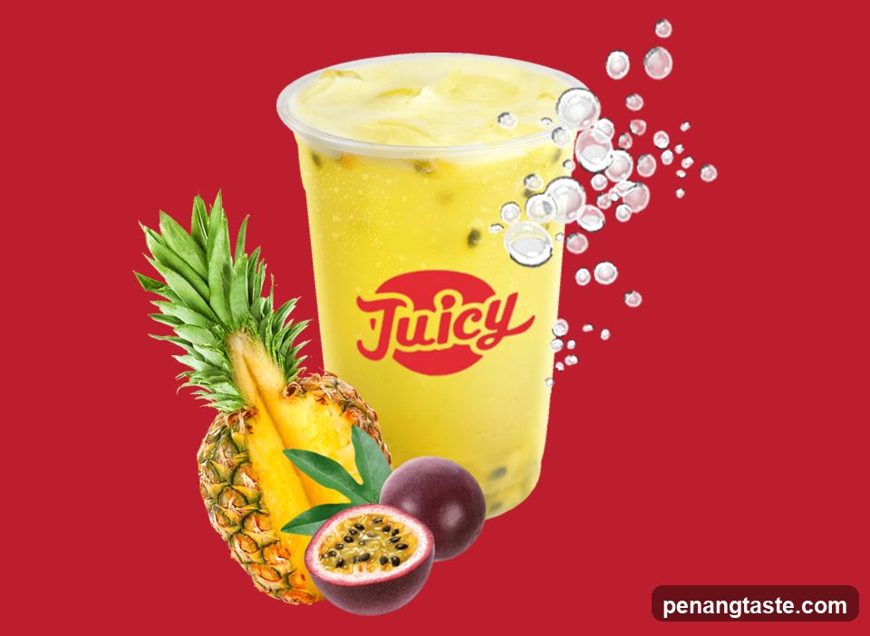 Juicy Pineapple and Passion Fruit Drink