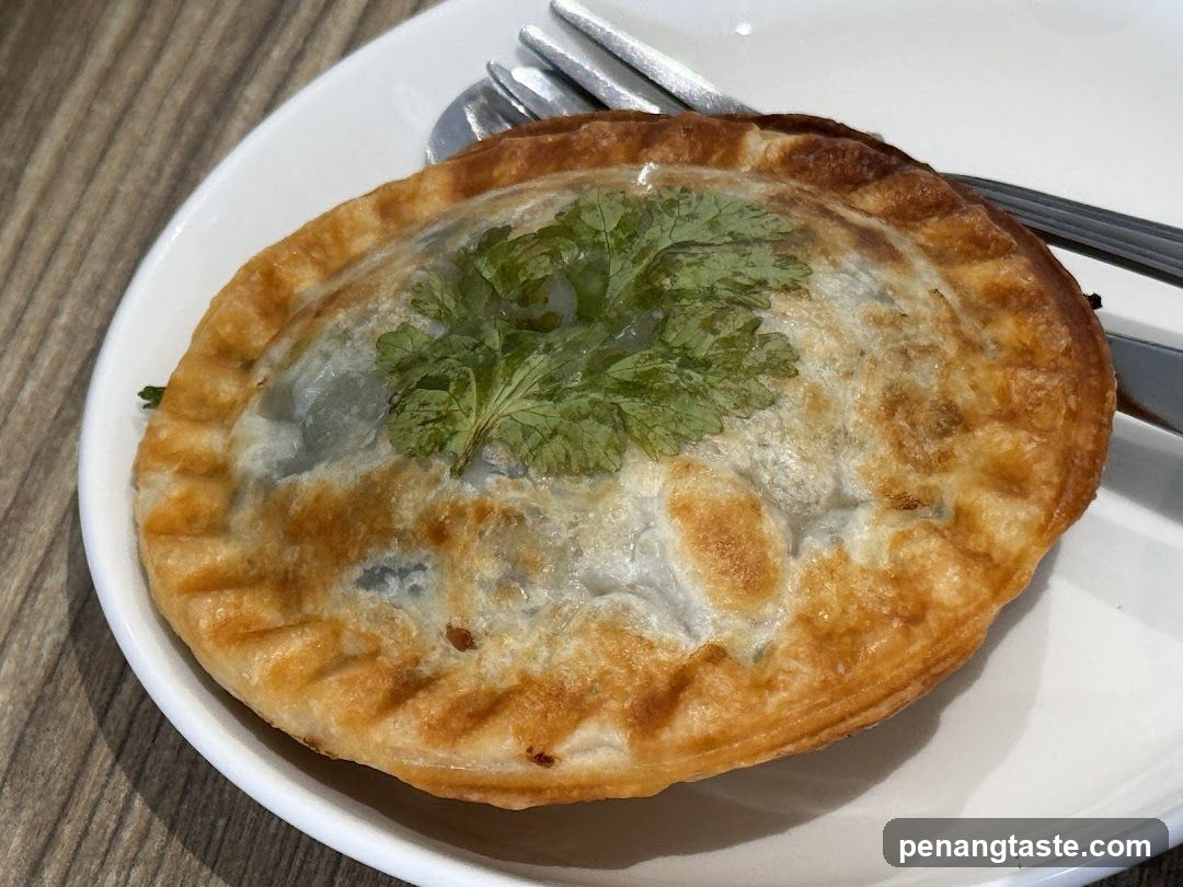 Savory Pie with Garnish