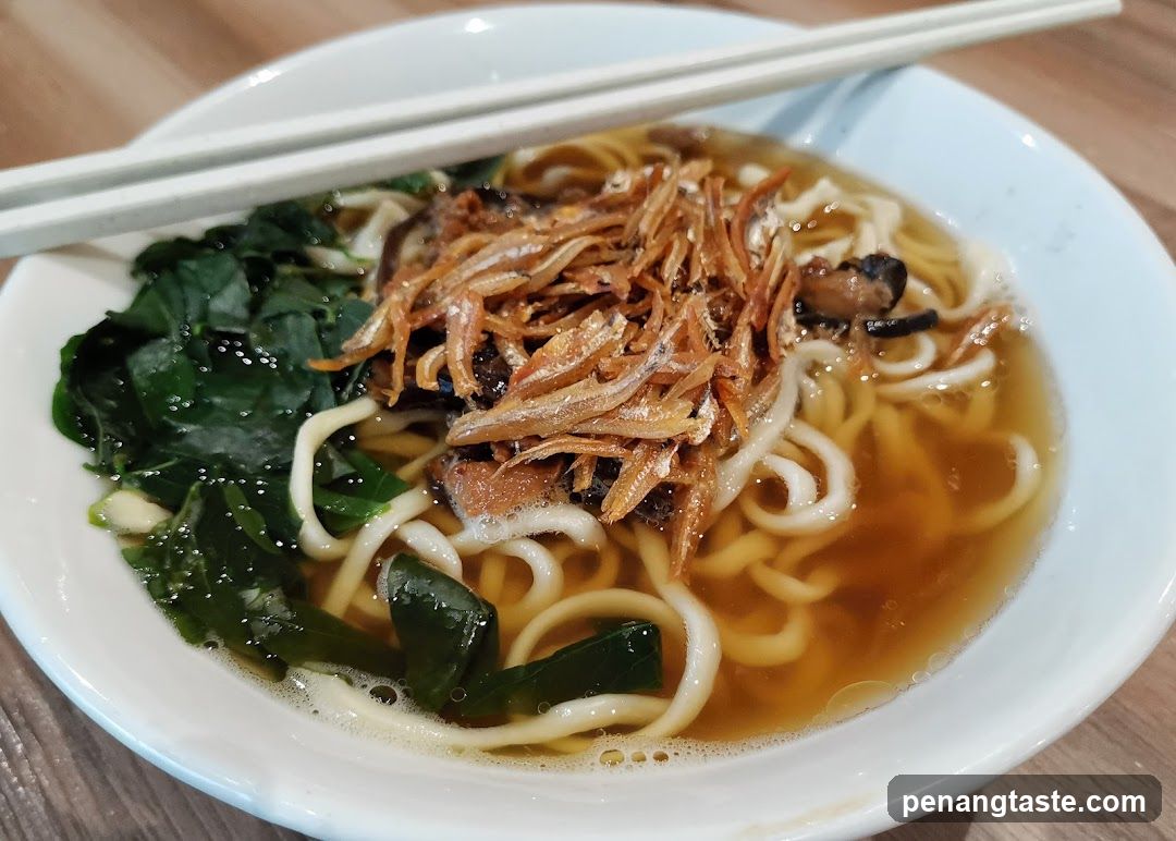 Noodle Soup with Anchovies and Greens
