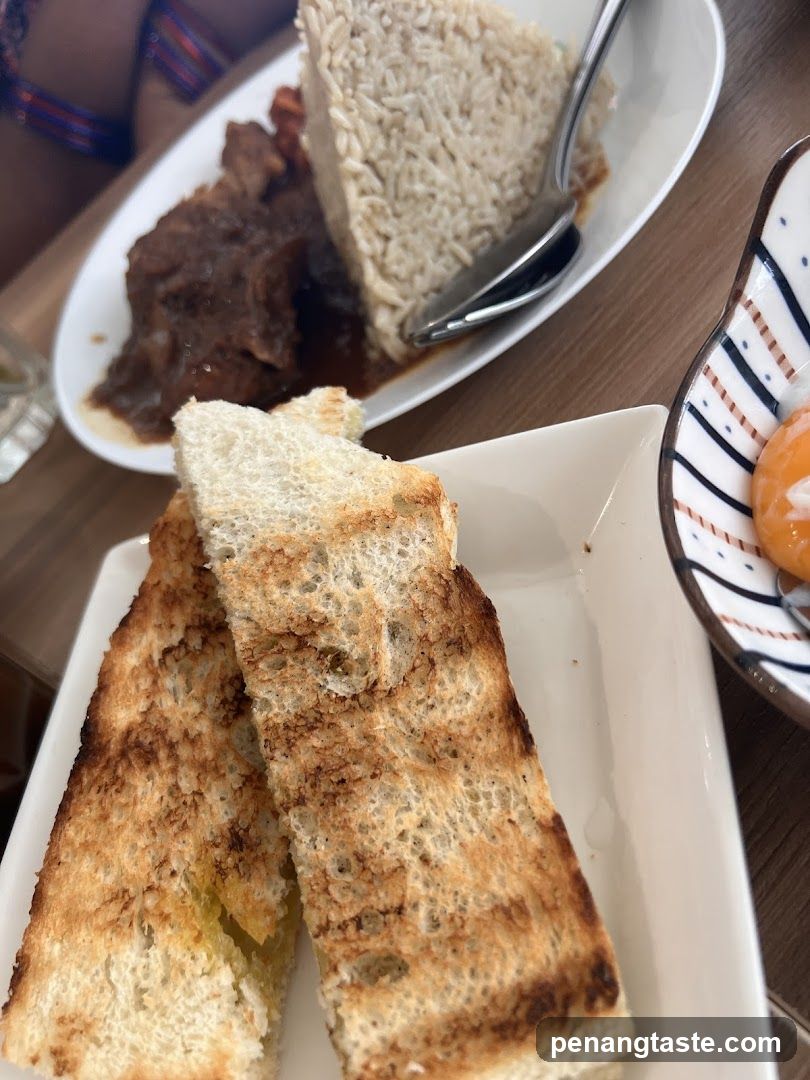 Toasted Bread with Savory Dish