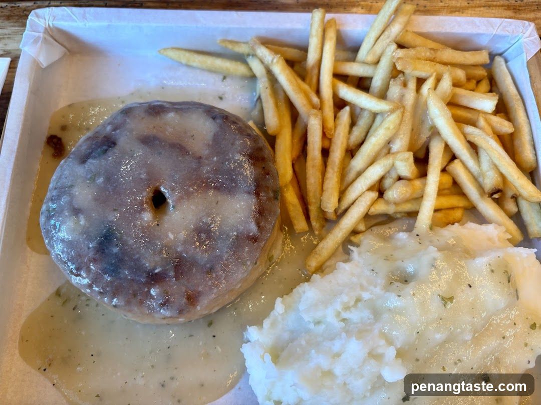 Pie with Fries and Mashed Potatoes