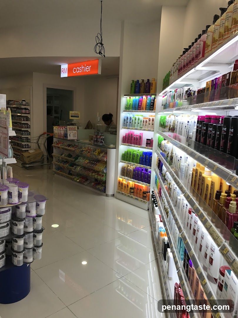 Store Interior with Shelves of Products