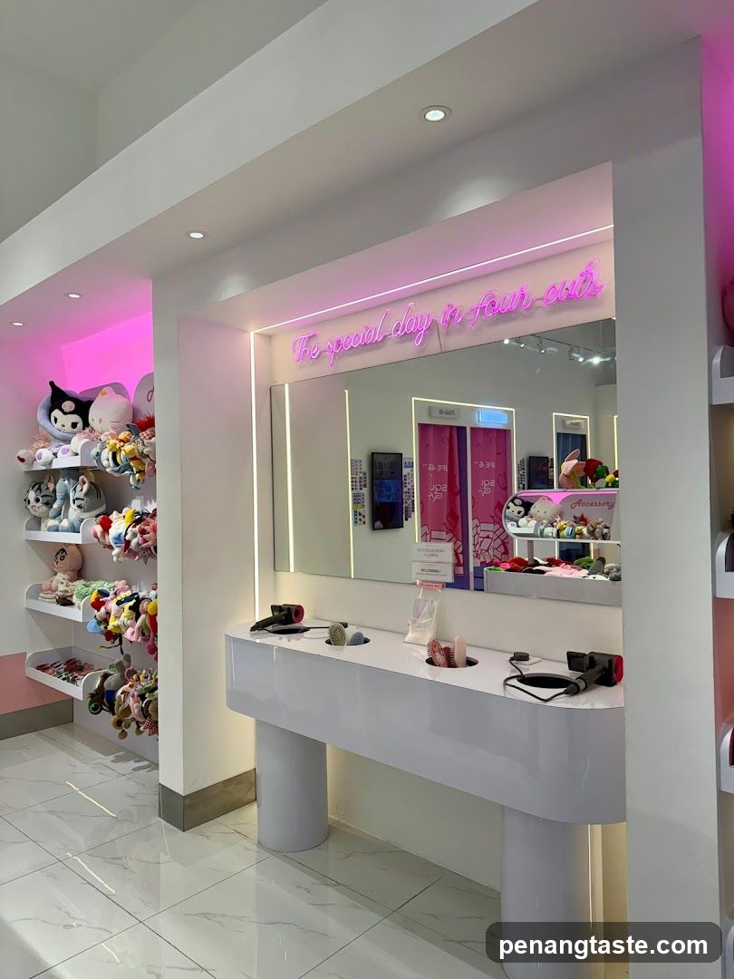 Hair Salon Interior with Plush Toys and Accessories
