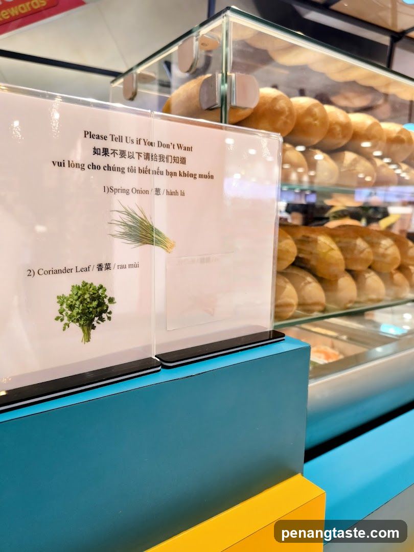 Bakery Display with Ingredient Options