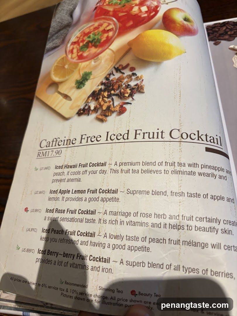 Caffeine Free Iced Fruit Cocktail