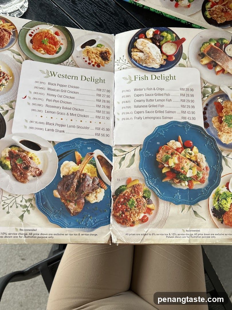Western Delight and Fish Delight Menu