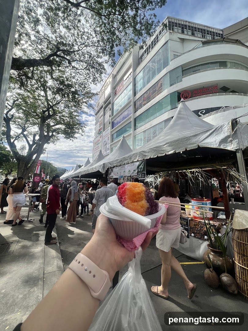 Street Market with Shaved Ice