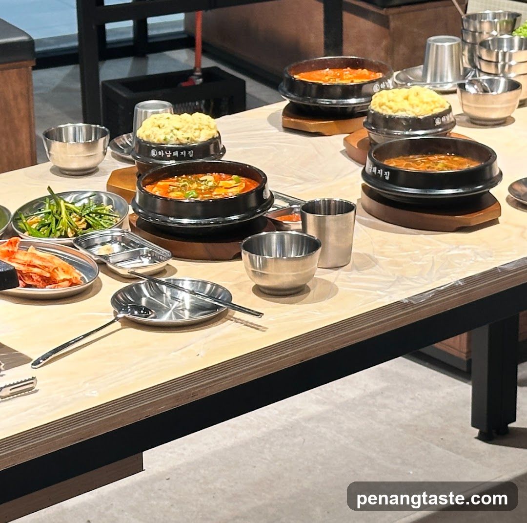 Korean Stew and Side Dishes