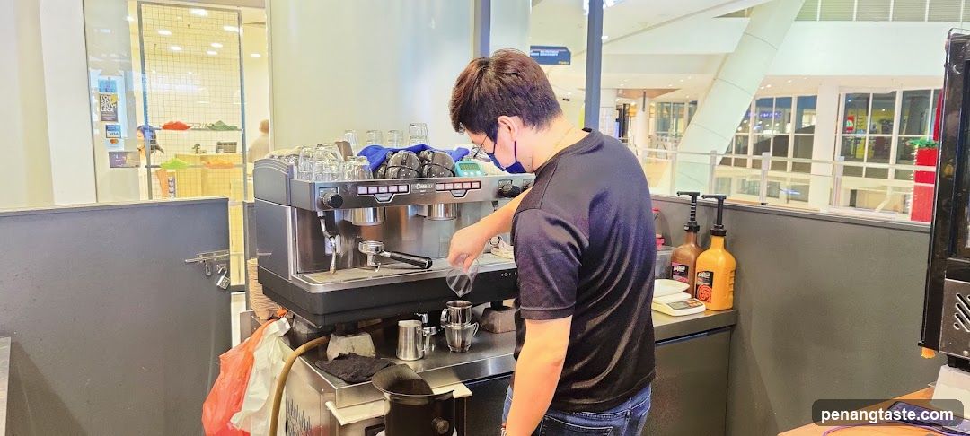 Barista preparing coffee