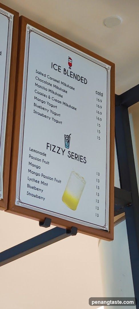 Ice Blended and Fizzy Series Menu