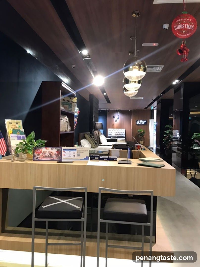 Store Interior with Display Beds and Counter