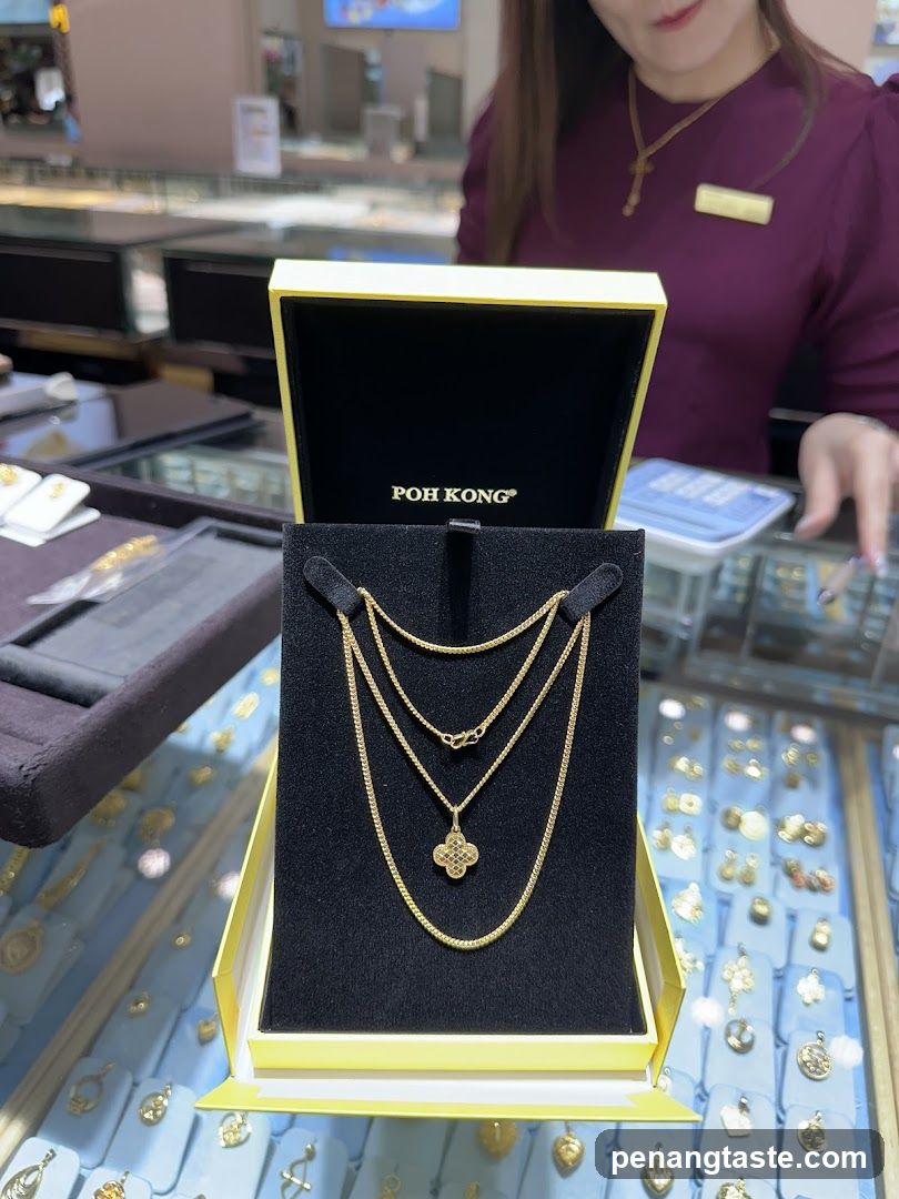 Gold Necklaces in Display Box