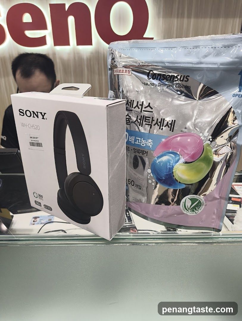 Sony Headphones and Laundry Detergent