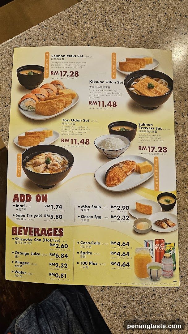 Japanese Food Menu