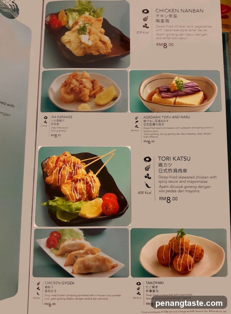 Japanese Food Menu