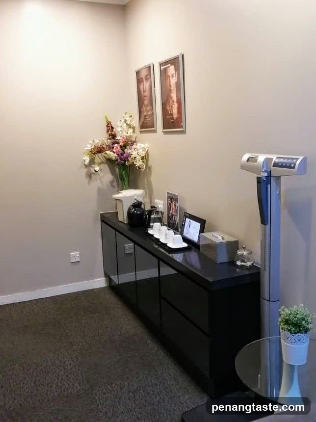Waiting Area with Refreshments and Scale