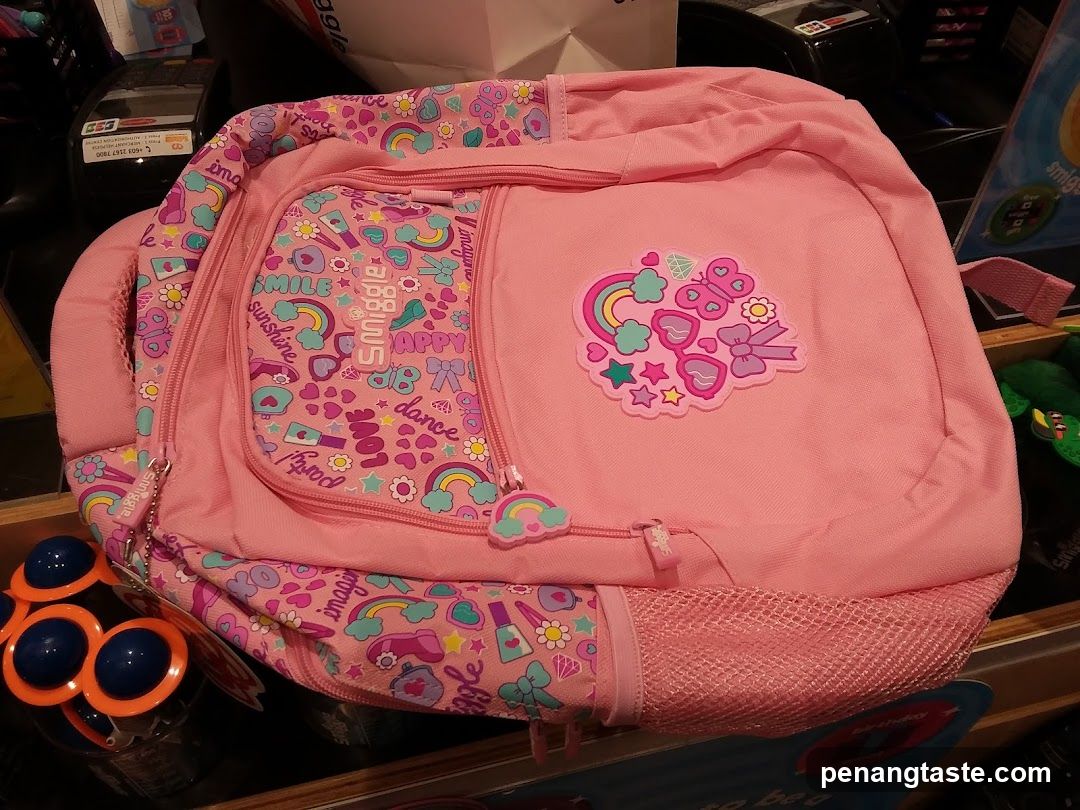 Pink Backpack with Smiggle Branding