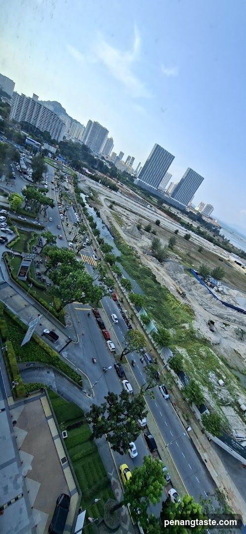 Cityscape with Buildings and Road