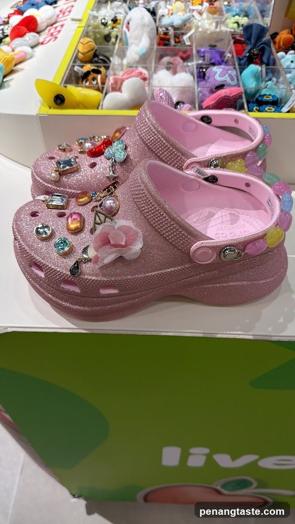 Pink Crocs with Charms