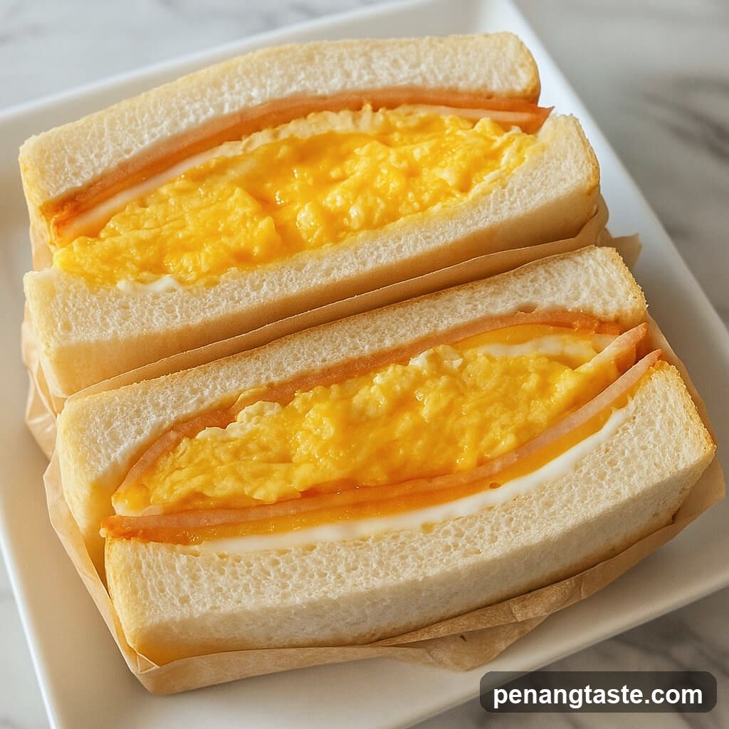 Scrambled Egg and Ham Sandwiches