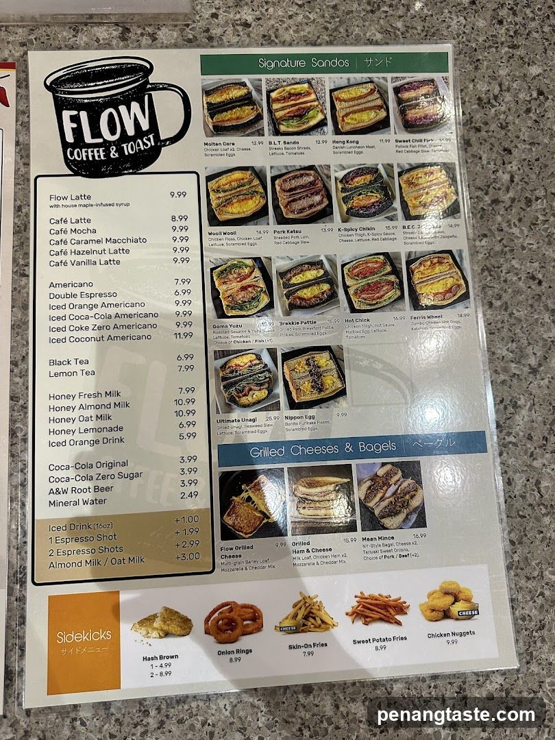 Flow Coffee & Toast Menu