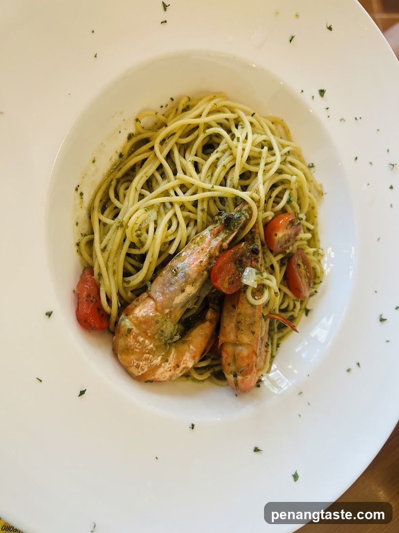 Pesto Pasta with Shrimp