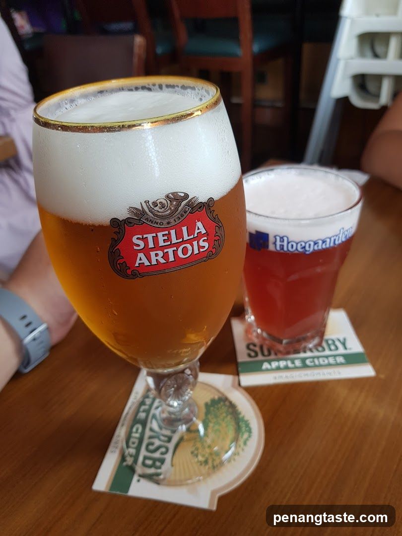 Two drinks on a table