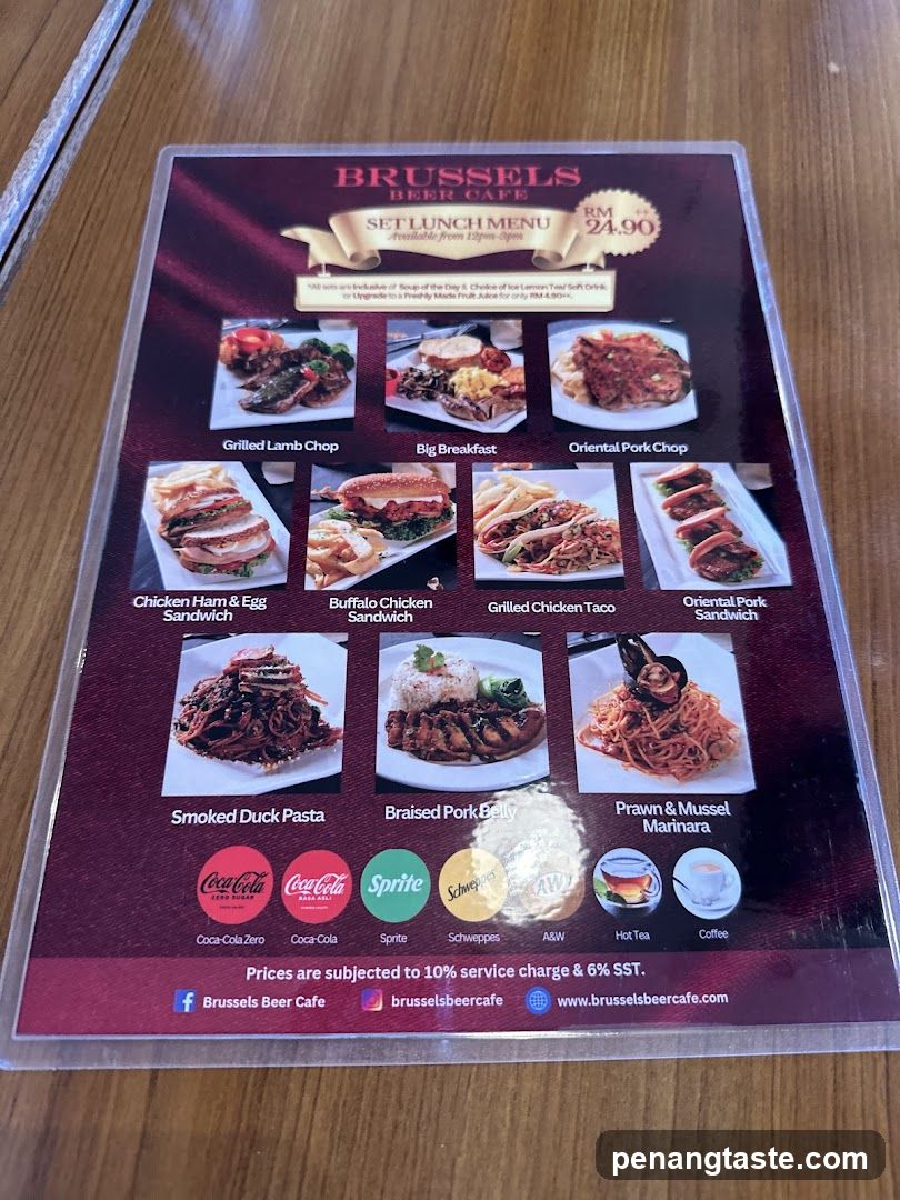 BRUSSELS BEER CAFE SET LUNCH MENU