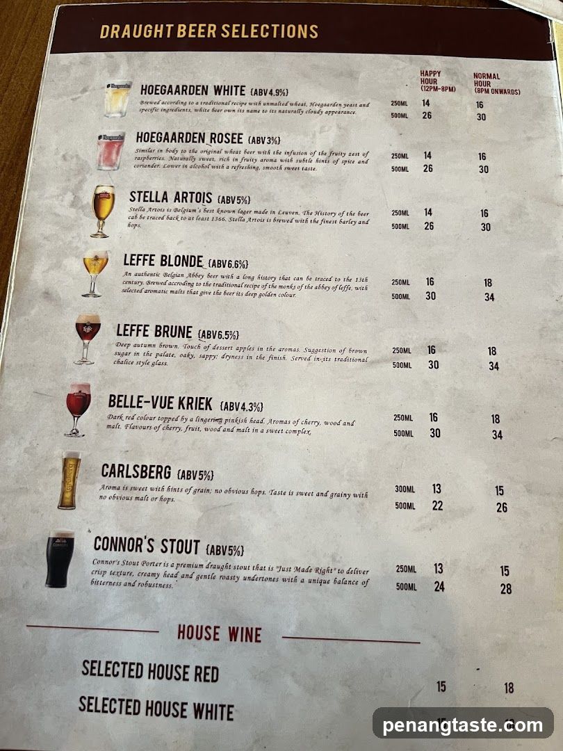 DRAUGHT BEER SELECTIONS