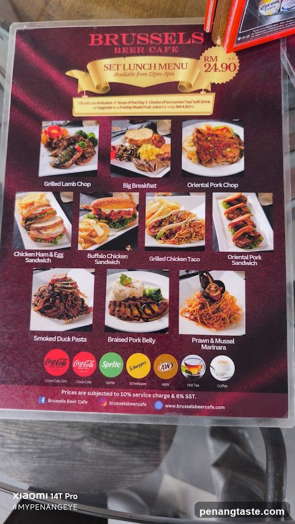 Brussels Beer Cafe Set Lunch Menu