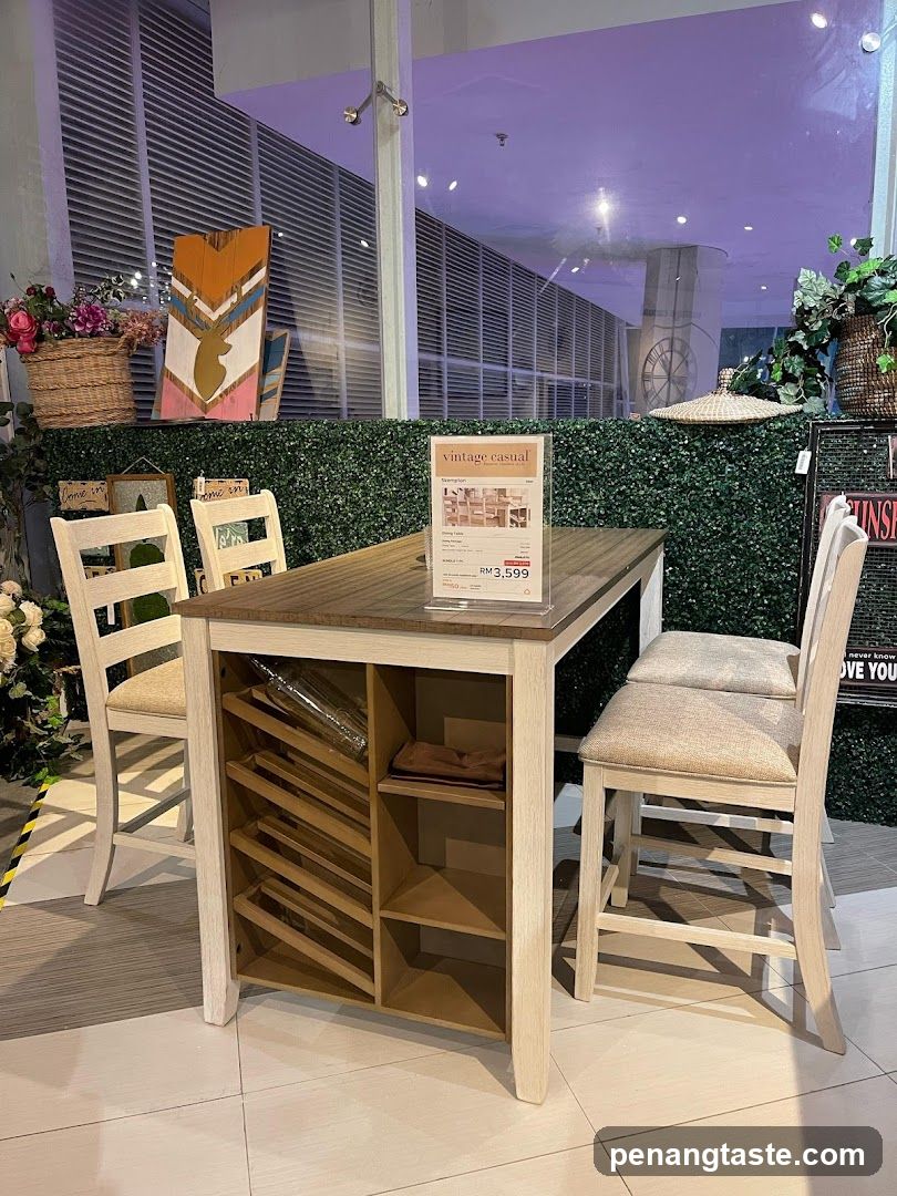 Dining Set with Wine Rack