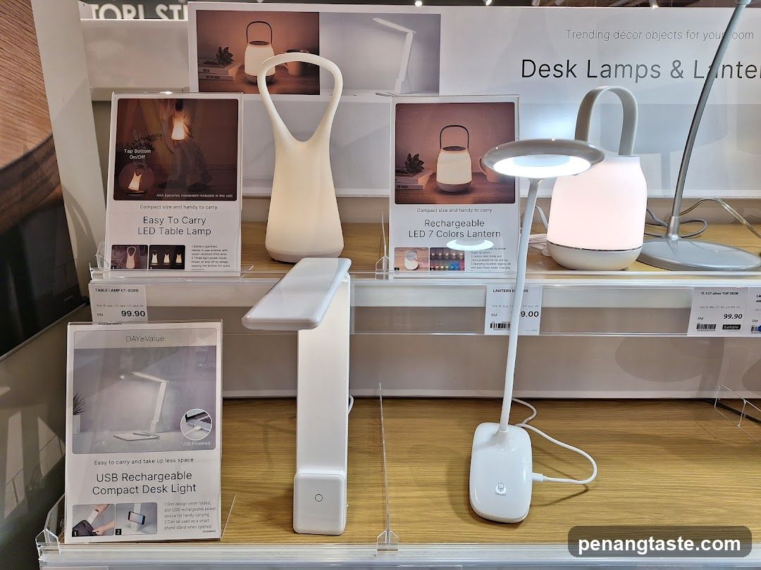 Desk Lamps and Lanterns Display