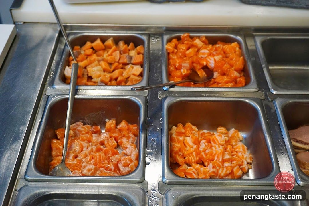 Diced Salmon Display