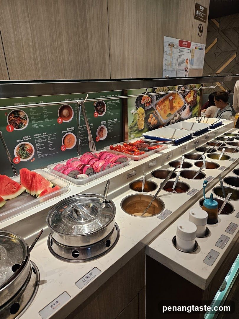 Condiment Bar with Food Options