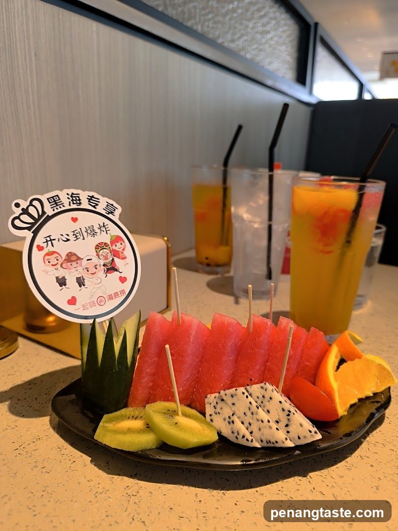 Fruit Platter and Drinks