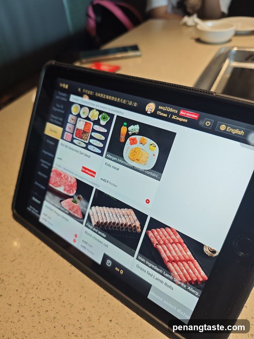 Tablet Menu