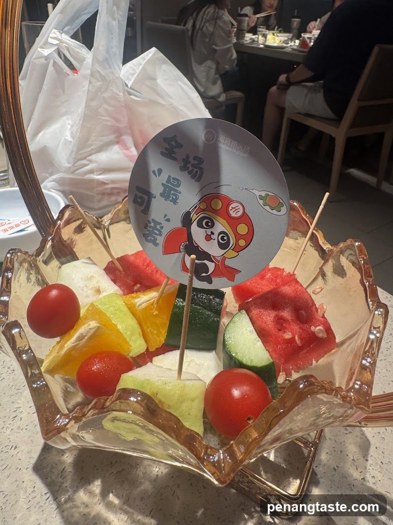 Fruit Platter with Panda Decoration