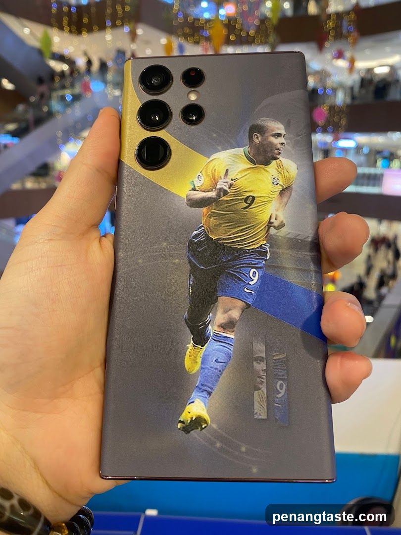 Smartphone with Soccer Player Design