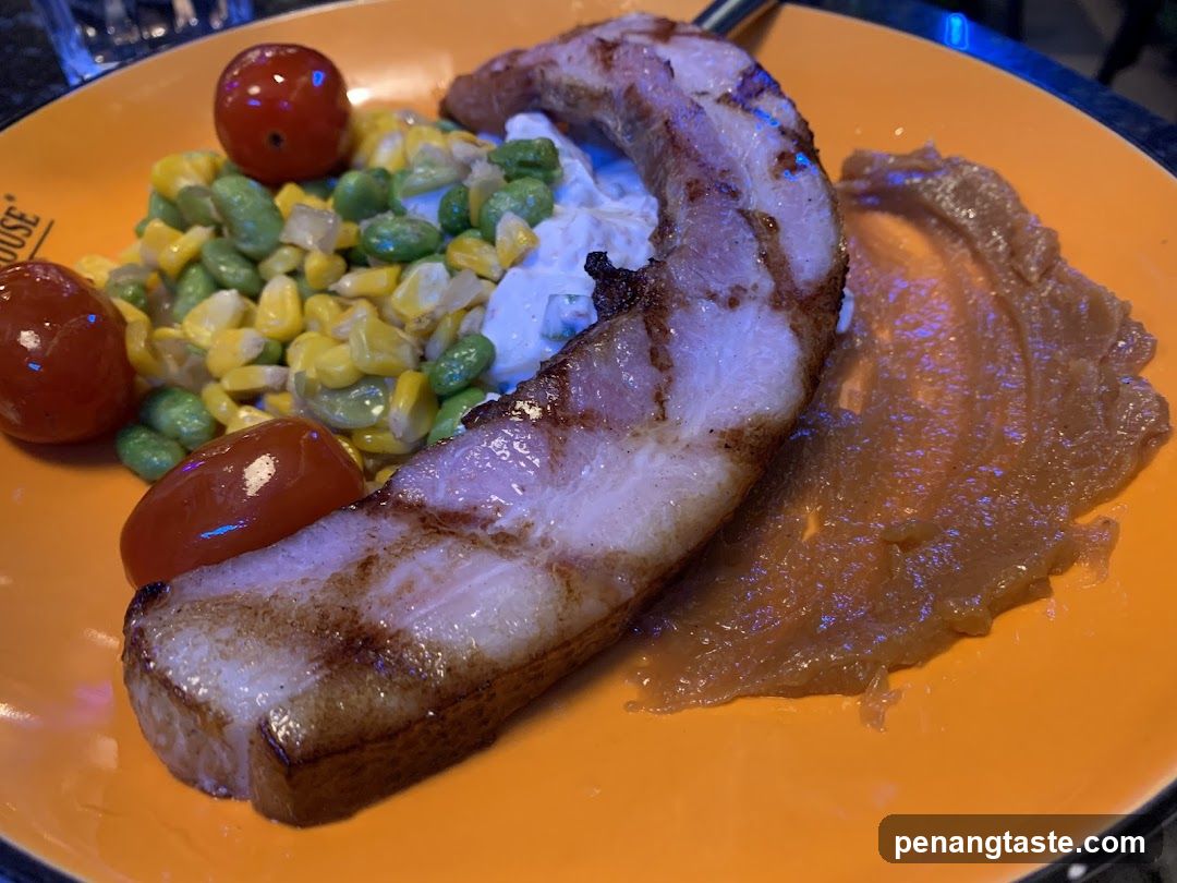 Pork Belly with Corn and Edamame Salad