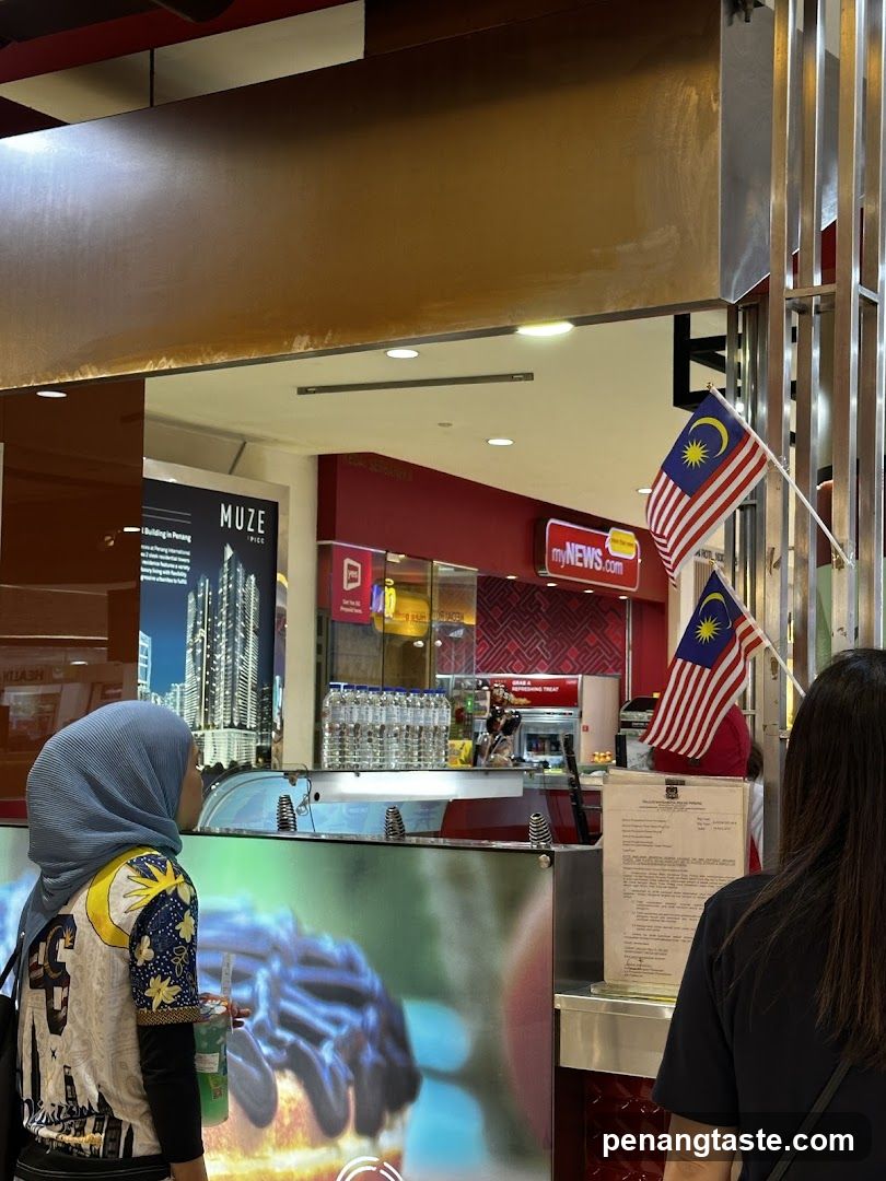 Food Stall with Malaysian Flags