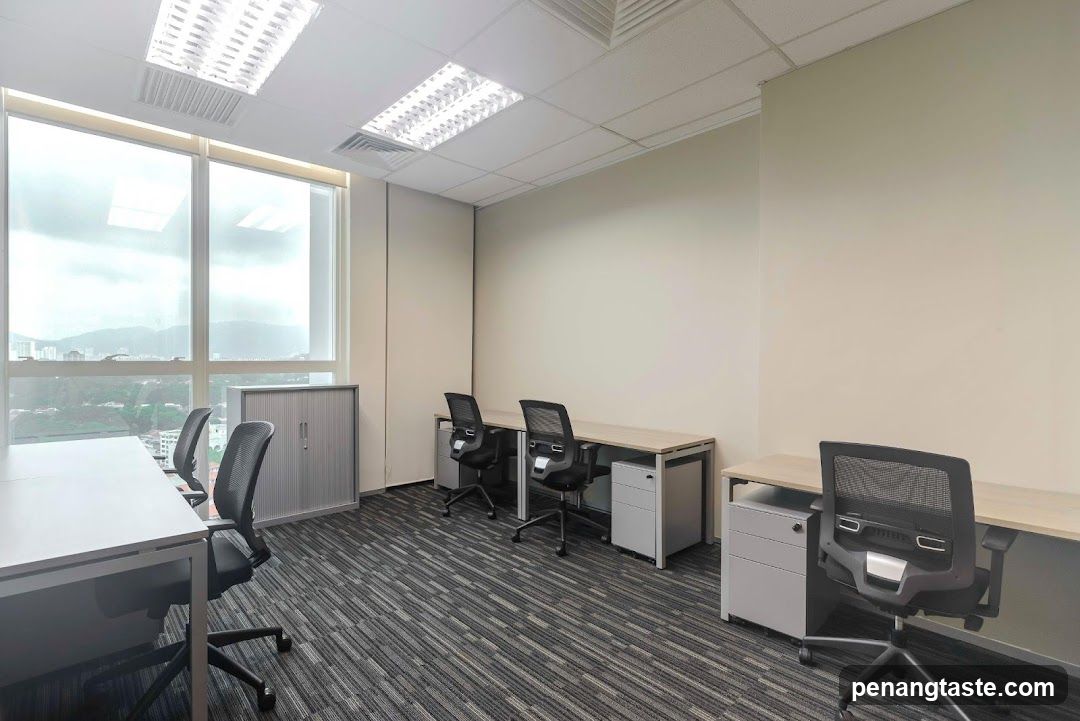 Modern Office Space with Desks and Chairs